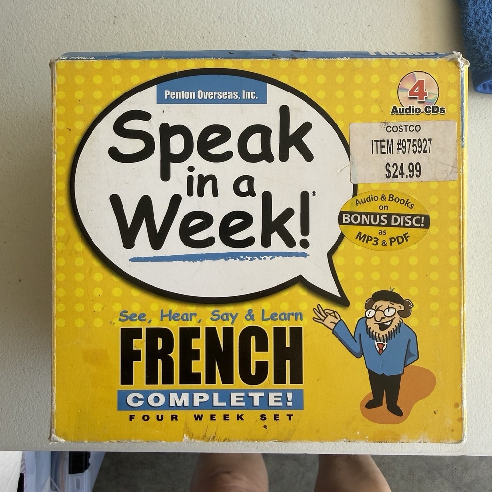 Speak in a Week! FRENCH Complete Four Week Set 4 books, 4 CDs + Bonus Disc!